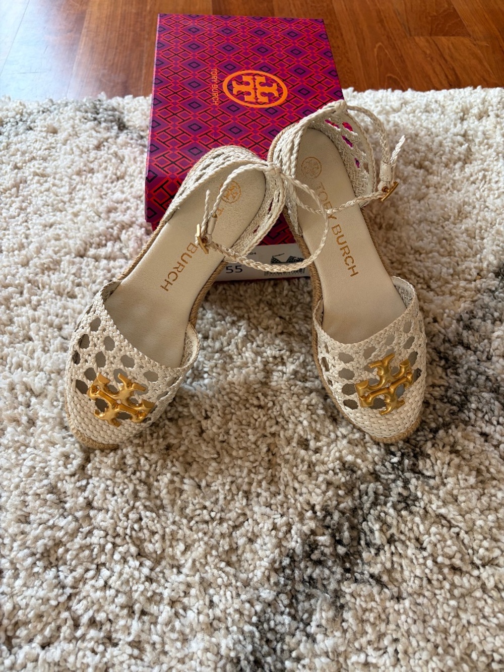 Tory Burch Eleanor Woven D’Orsay Flat Espadrille - White